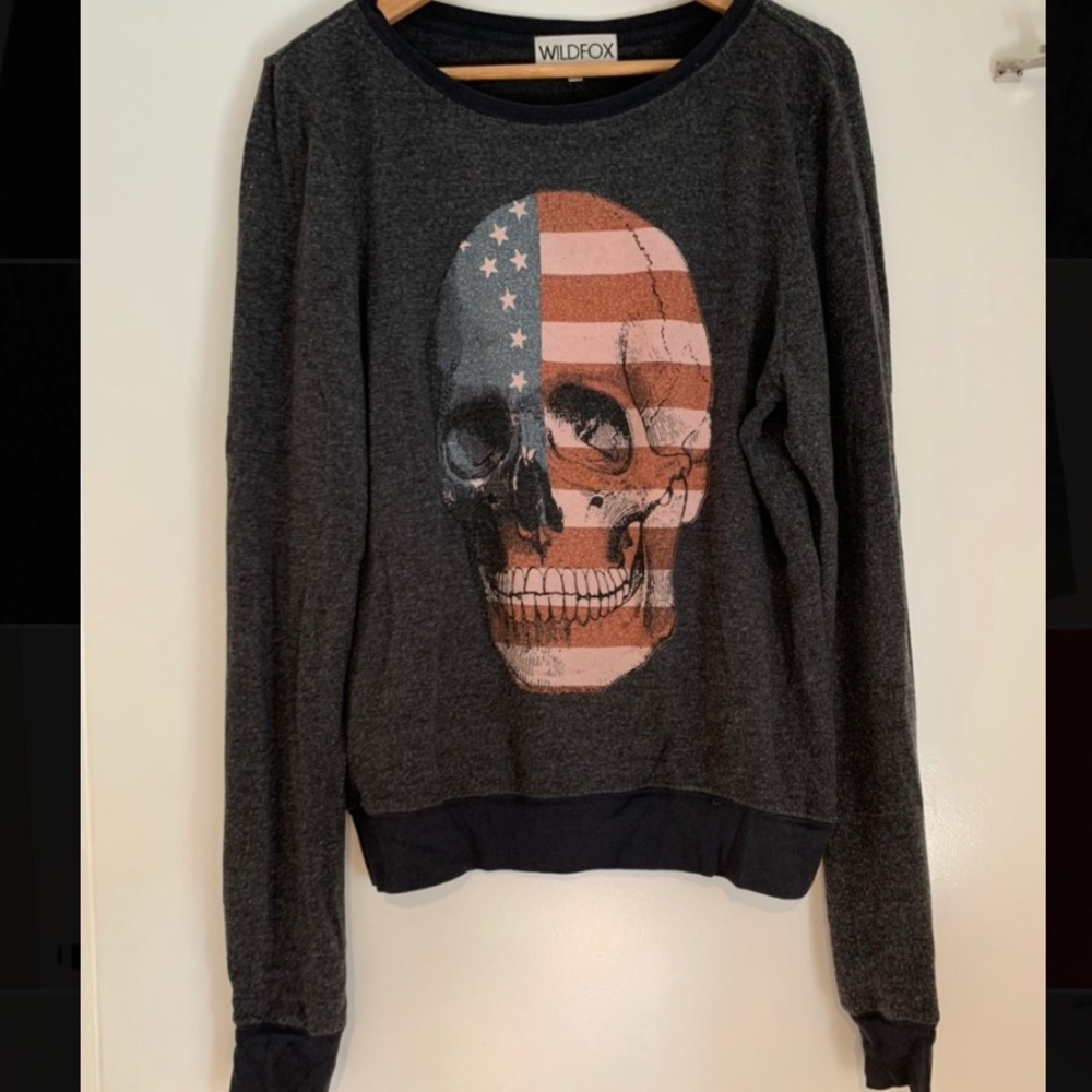 Wildfox American Dream Skull Sweater